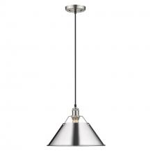  3306-L PW-CH - Orwell 14" Wide Large Pendant in Pewter with Chrome